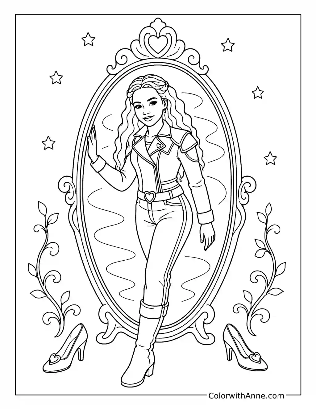 Chloe Through the Looking Glass coloring page