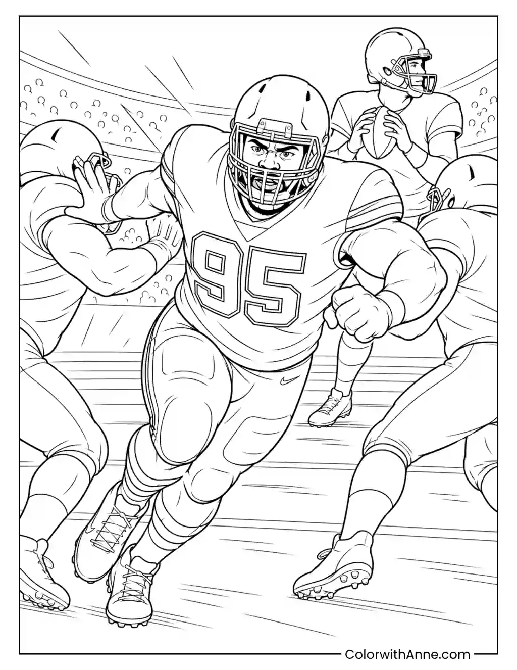 Chris Jones Powers Through Blockers coloring page