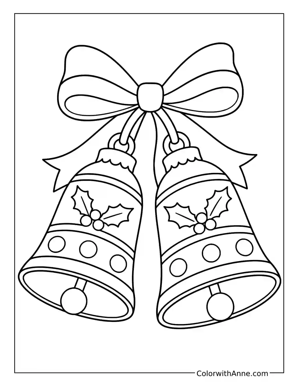 Christmas Bell Ornament coloring page