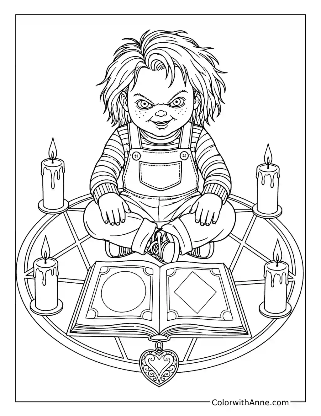Chucky’s Ritual Circle coloring page