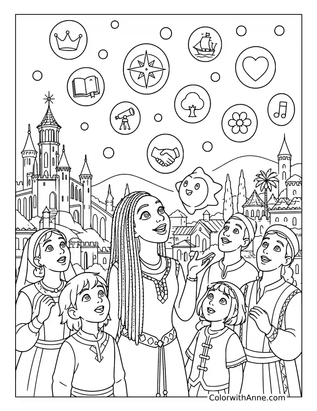 Citizens Watch Wishes Float Over Rosas coloring page