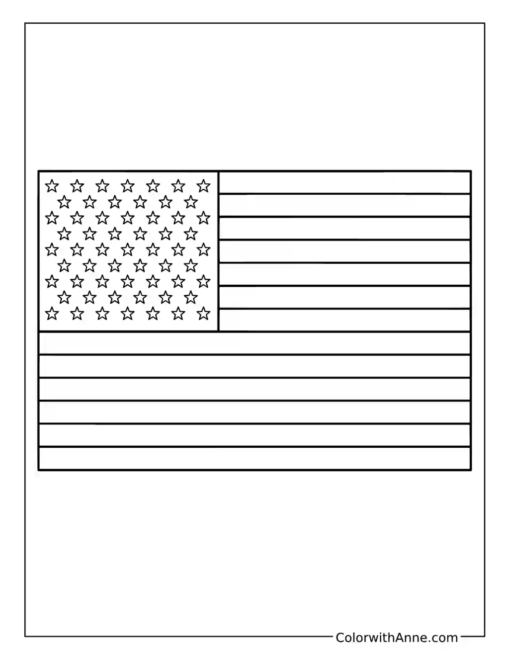 Classic American Flag coloring page