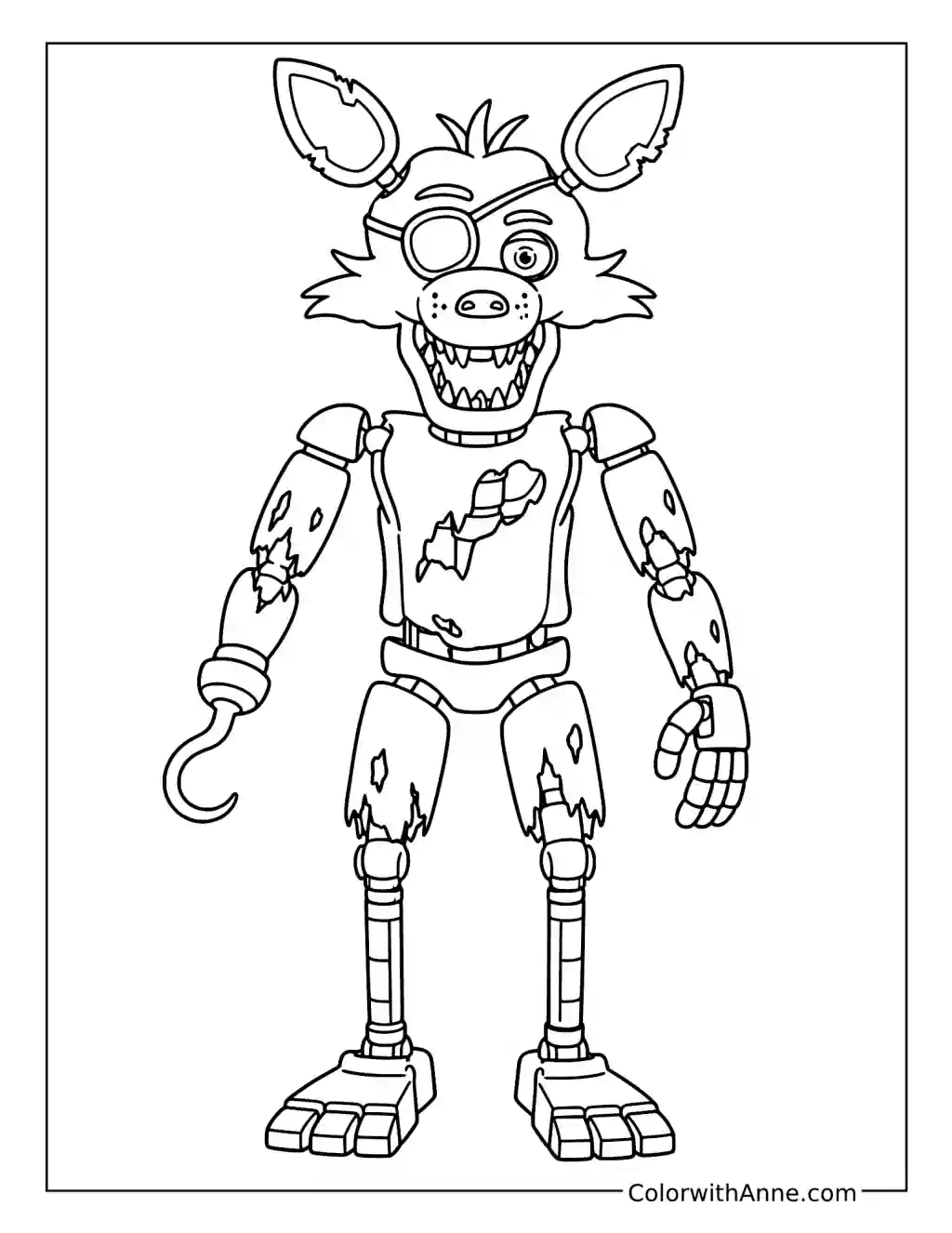 Classic Pirate Foxy coloring page