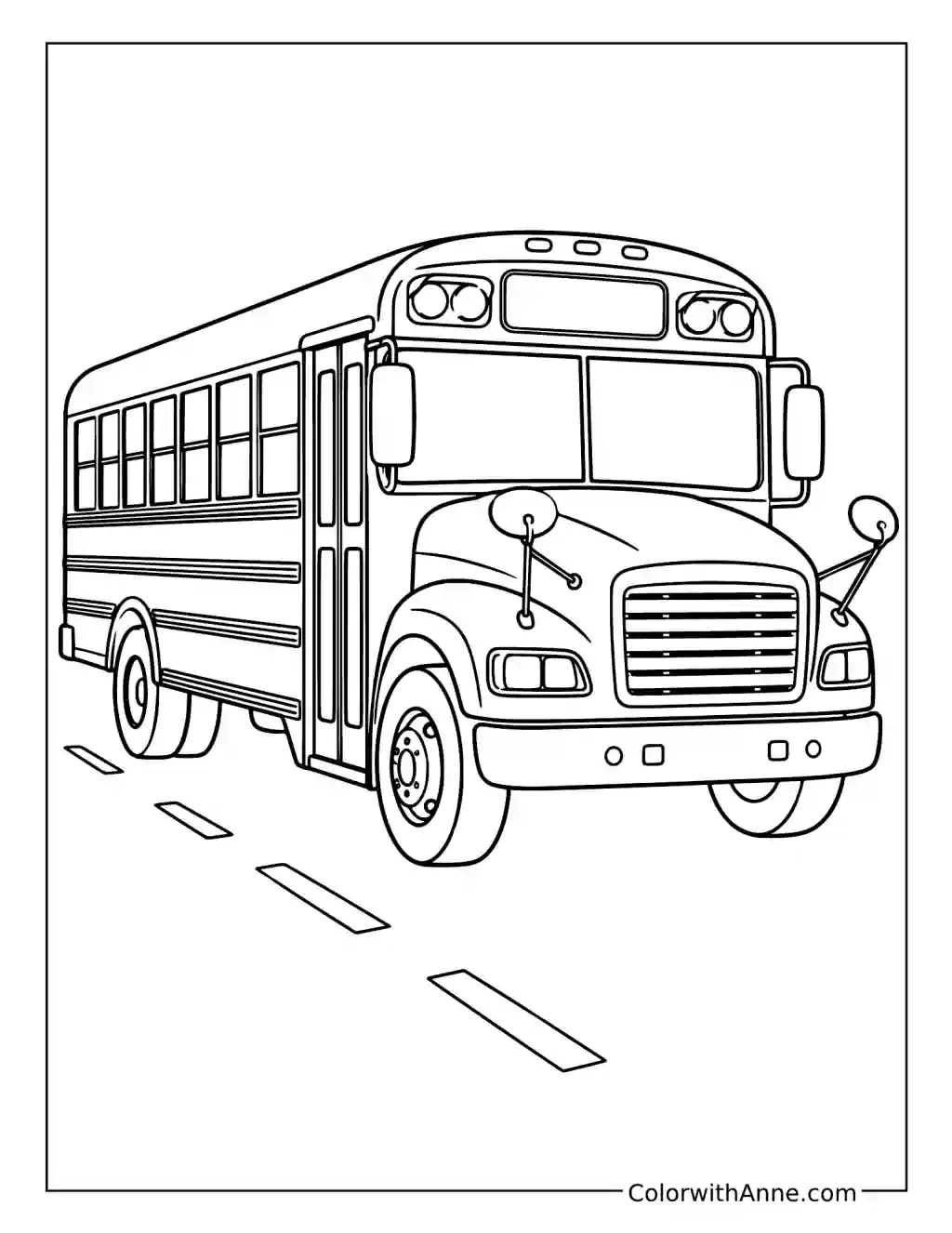 Classic School Bus coloring page