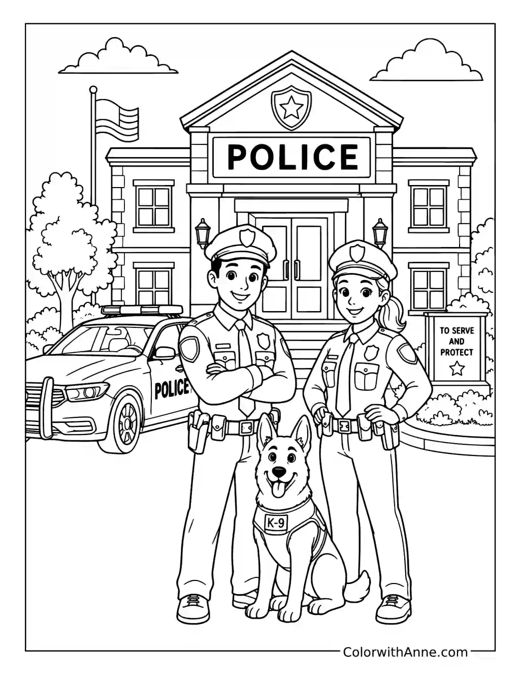 Clean Linework Coloring Page Repair coloring page