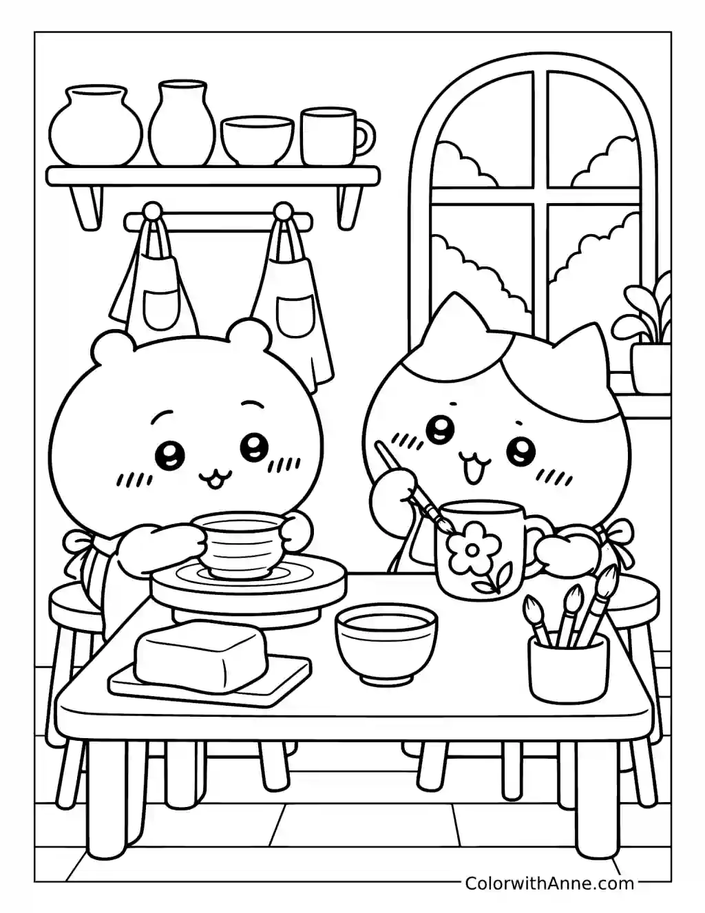 Clean Pottery Workshop coloring page