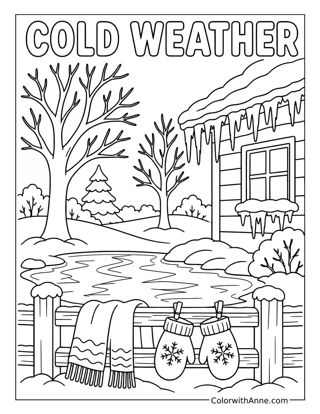 Cold Weather coloring page