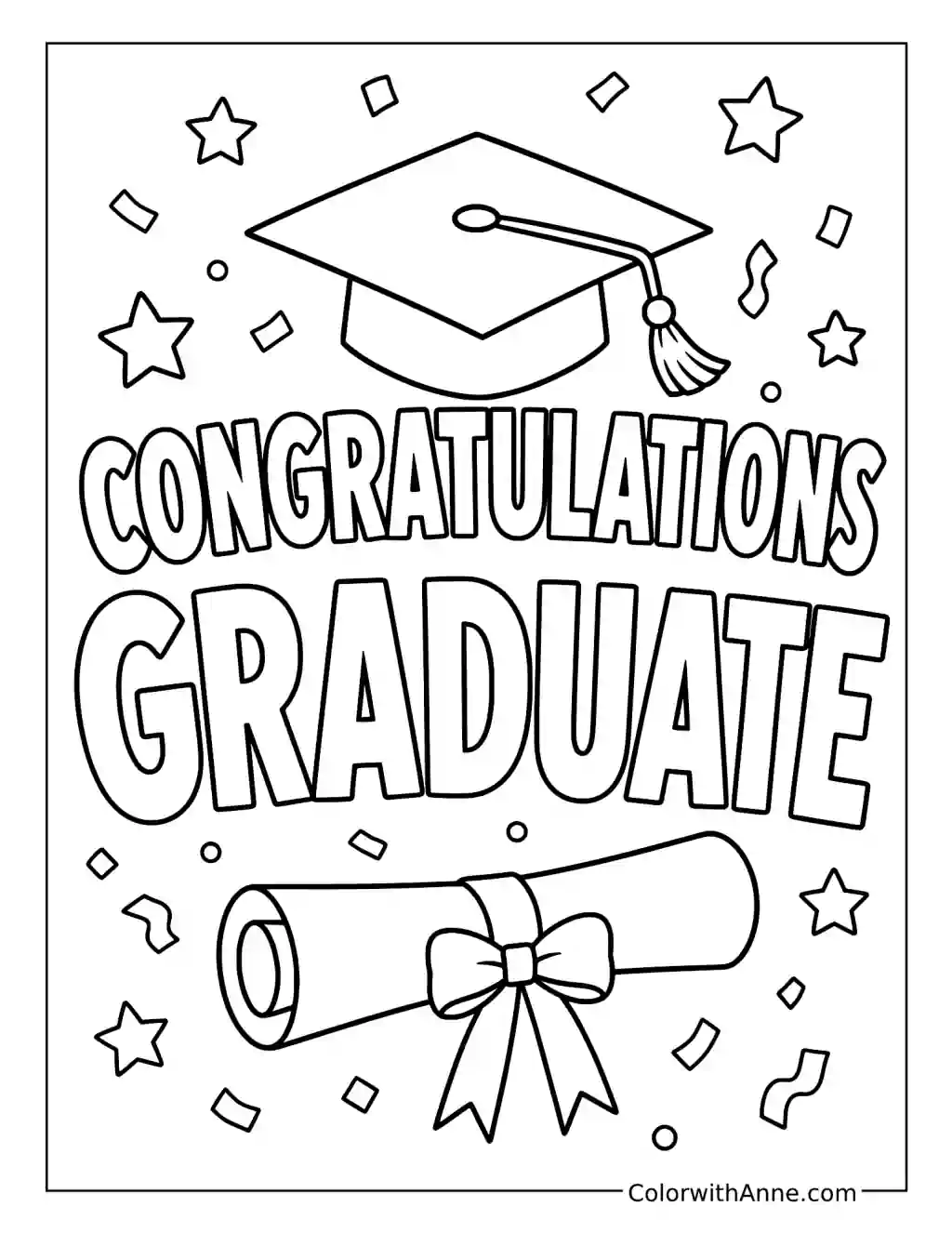 Congratulations Graduate coloring page