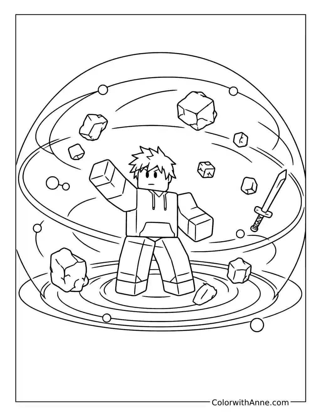 Control Fruit Power coloring page