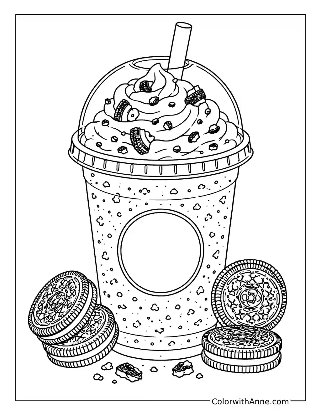 Cookies and Cream Frappuccino coloring page