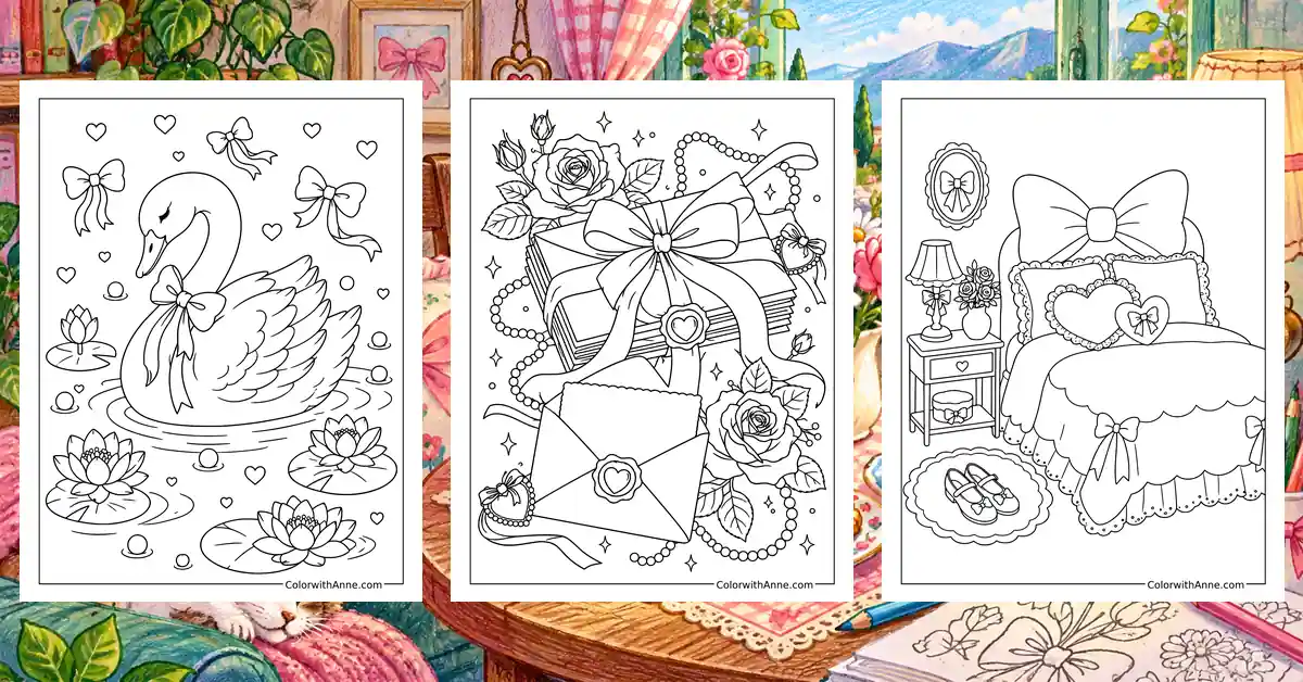 Coquette Coloring Pages banner