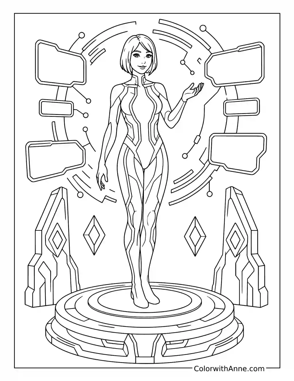 Cortana on a Forerunner Platform coloring page