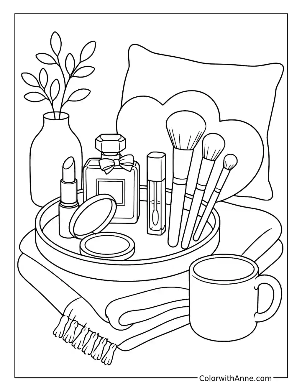 26 Makeup Coloring Pages (Free PDF Printables)