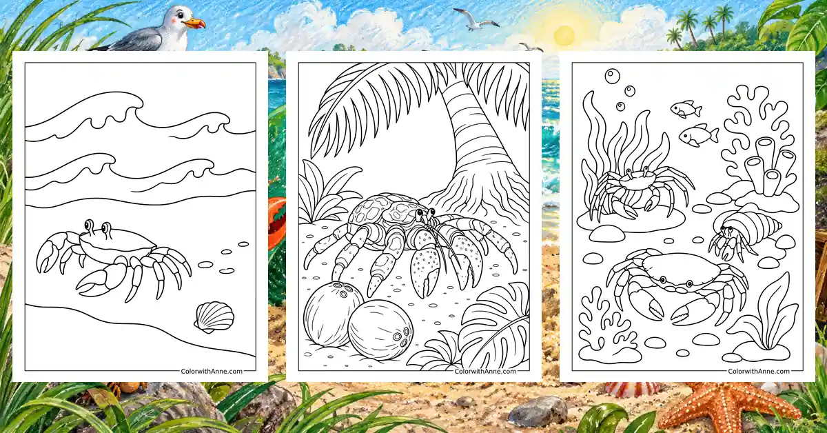 Crab Coloring Pages banner