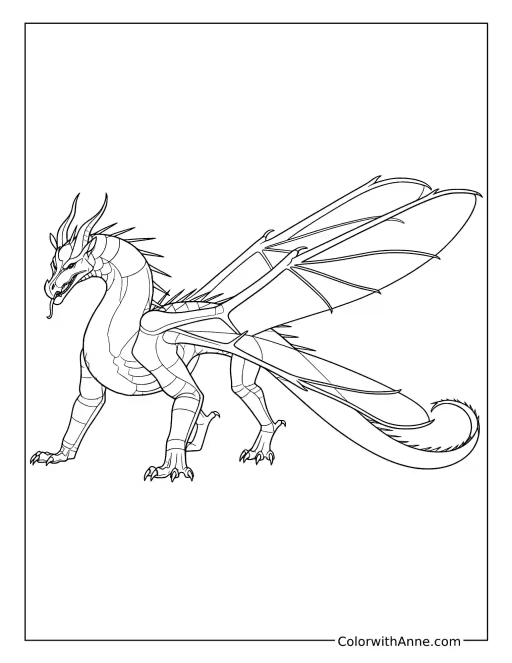 Cricket Standing with Four Wings coloring page