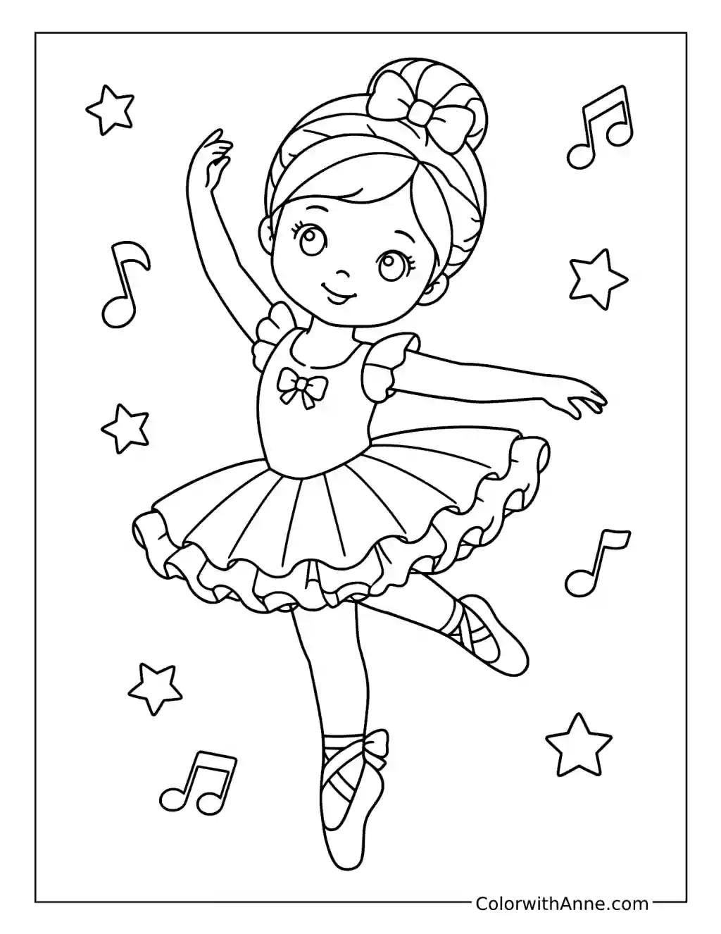 Crisp Ballerina Doll coloring page