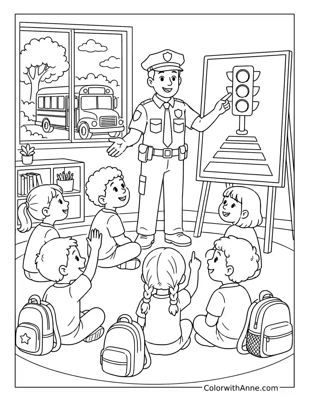 Crisp Black-and-White Line Art Repair coloring page