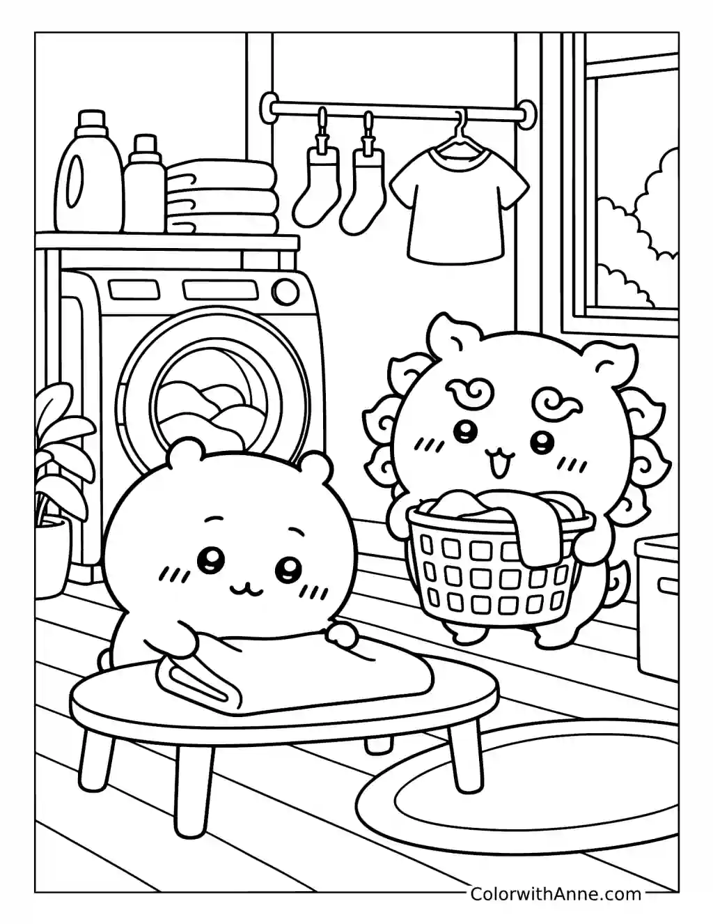 Crisp Laundry Room coloring page