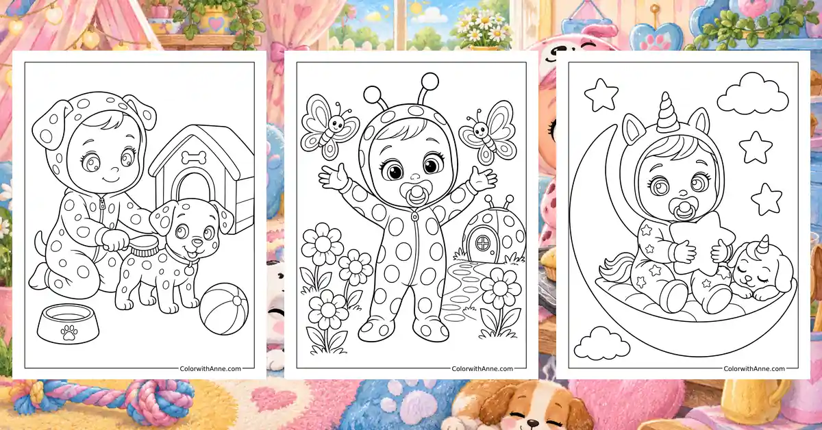 Cry Babies Coloring Pages banner
