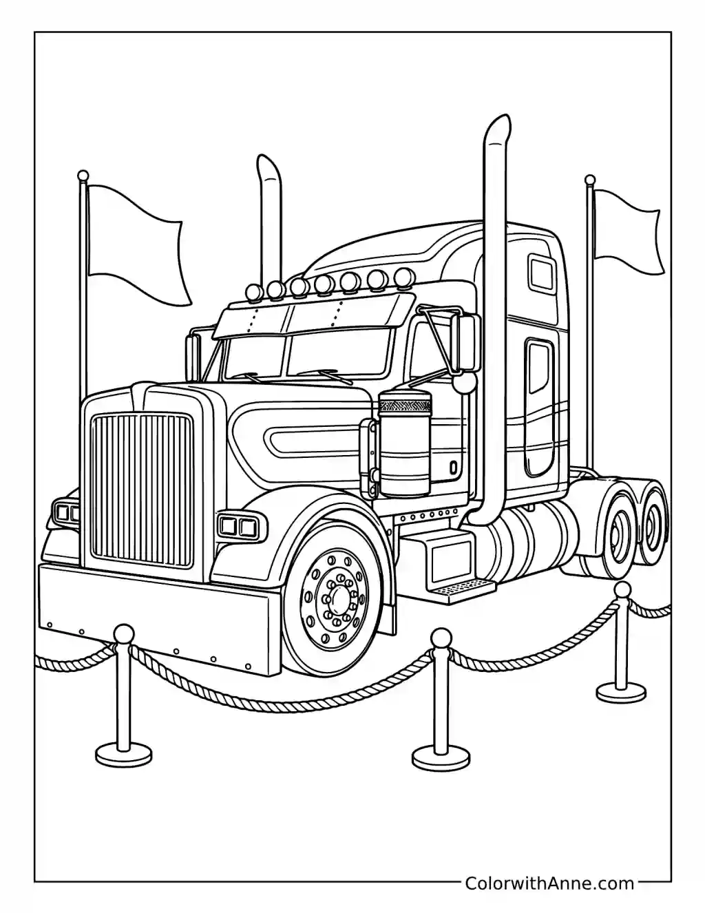 Image Lorry Coloruing Printable 20 Semi Truck Coloring Pages (Free PDF Printables)