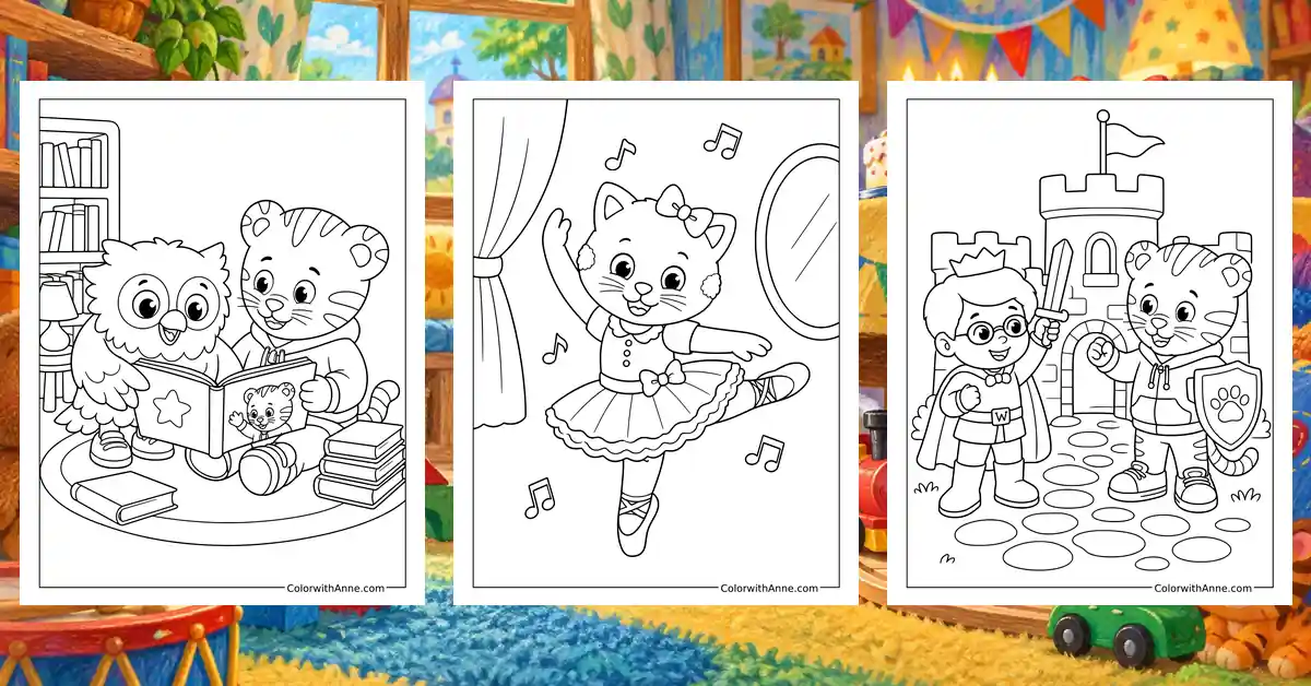 Daniel Tiger Coloring Pages banner