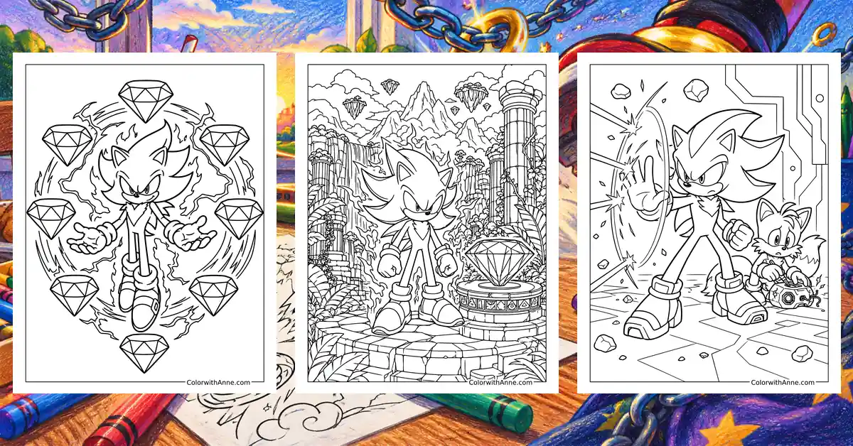 Dark Sonic Coloring Pages banner