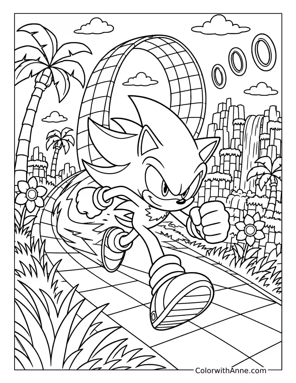 20 Dark Sonic Coloring Pages (Free PDF Printables)