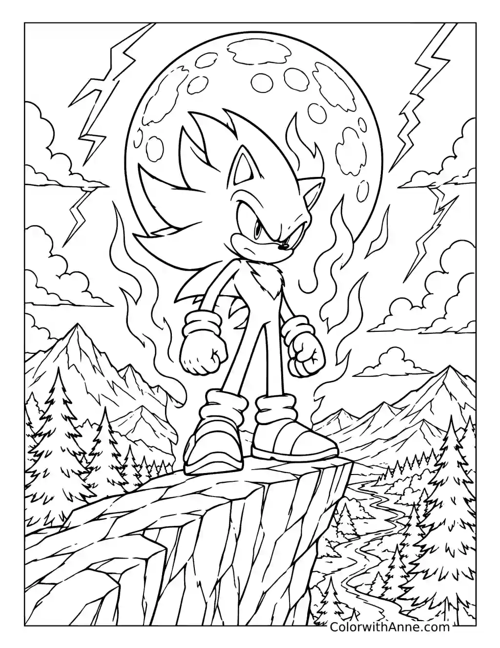 20 Dark Sonic Coloring Pages (Free PDF Printables)