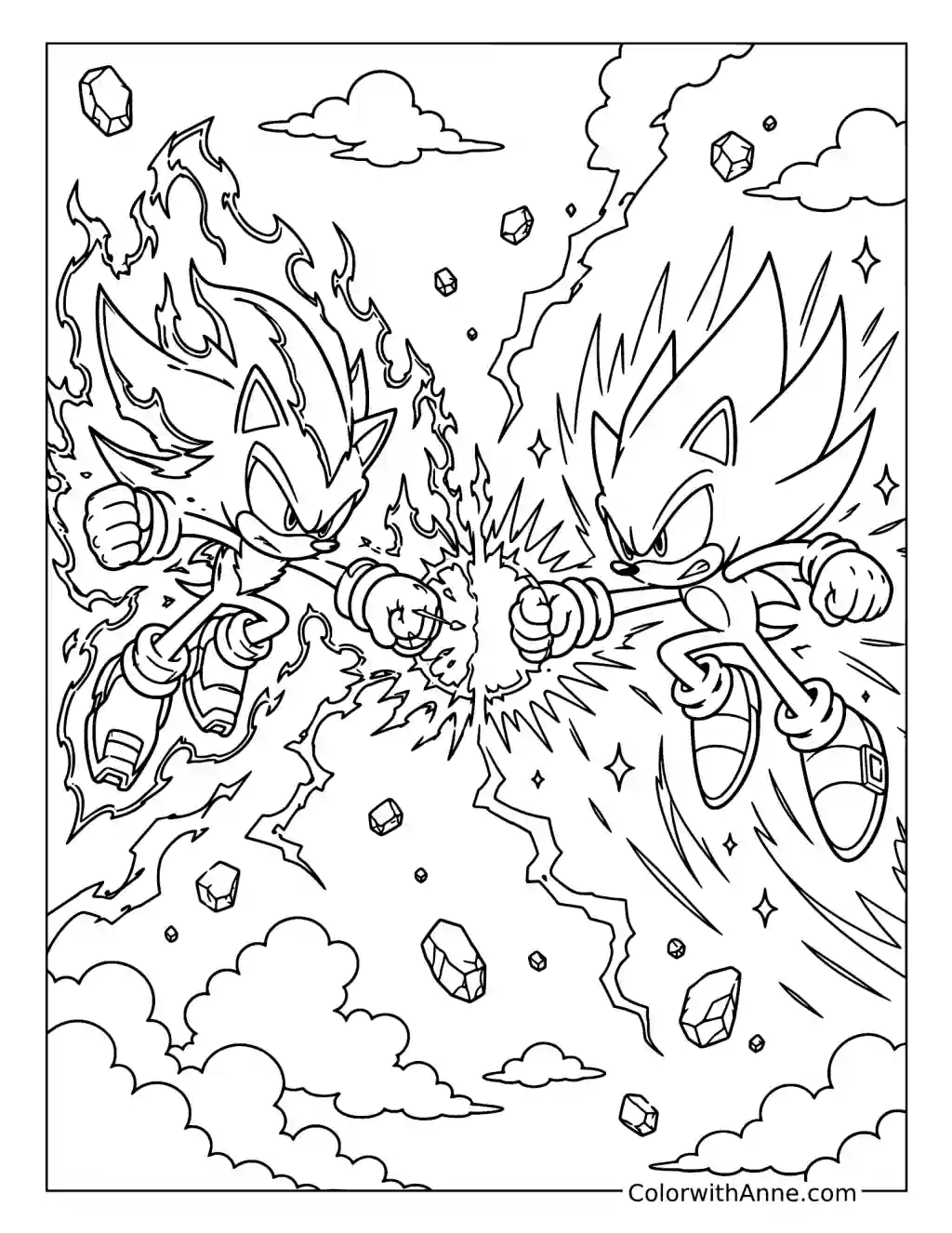 20 Dark Sonic Coloring Pages (Free PDF Printables)