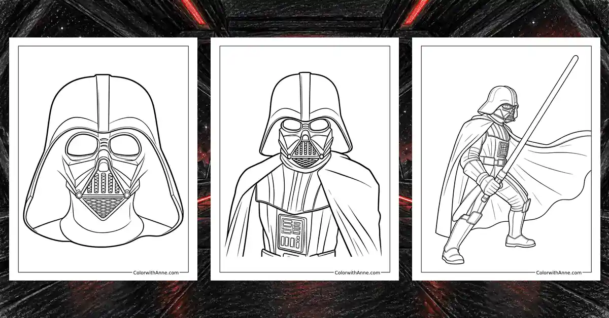 3 Darth Vader Coloring Pages (Free PDF Printables)