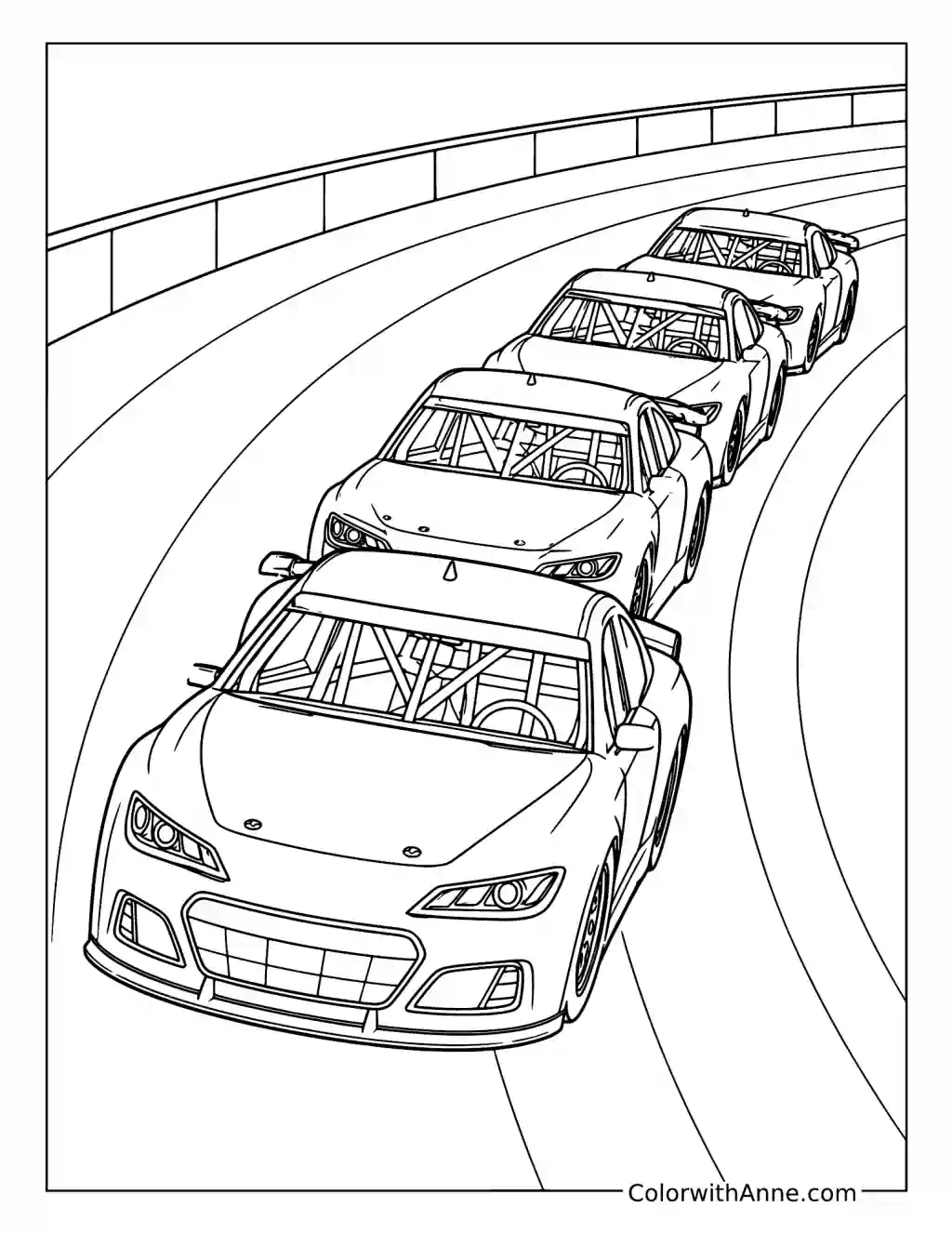 Daytona Drafting Pack coloring page
