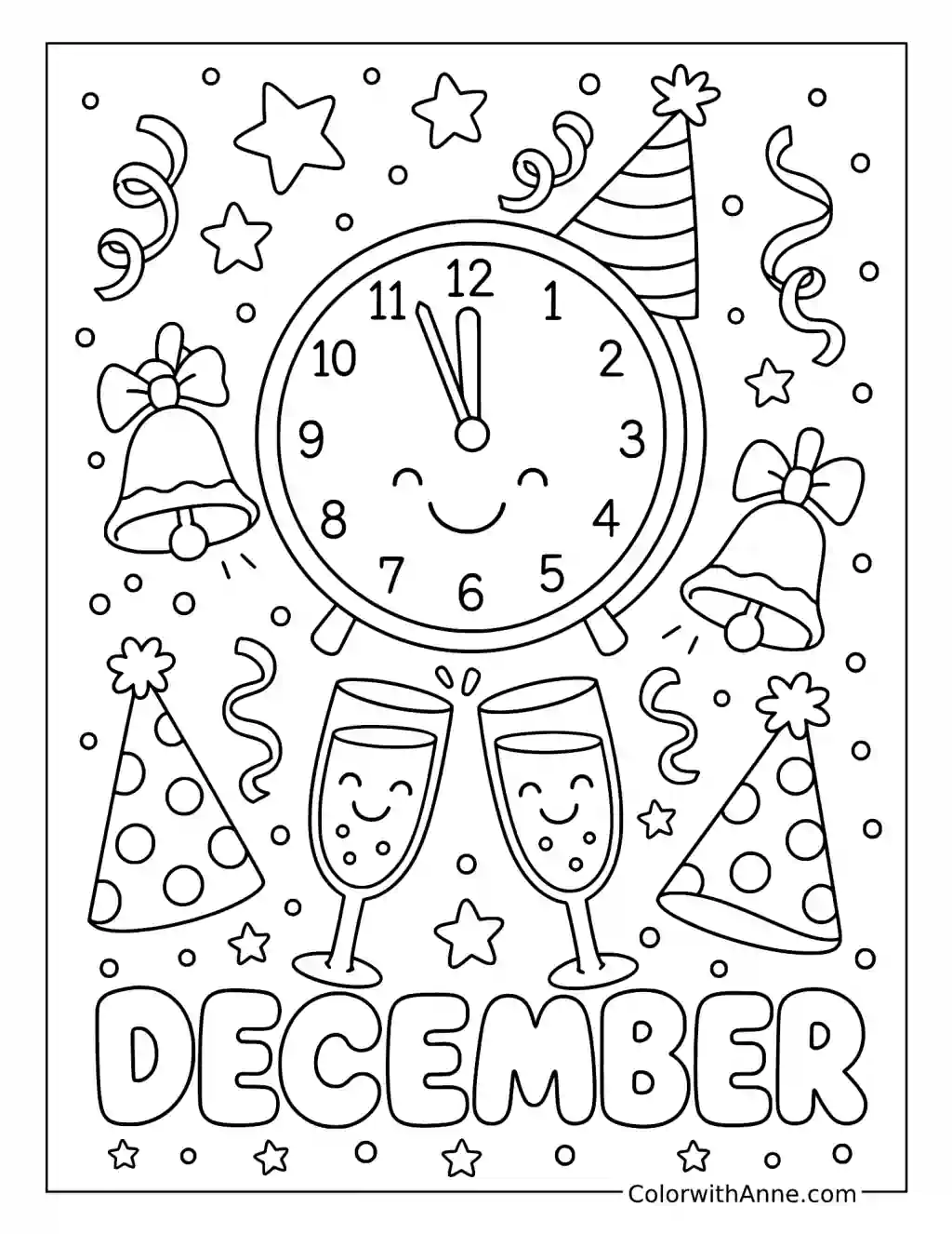 24 December Coloring Pages (Free PDF Printables)