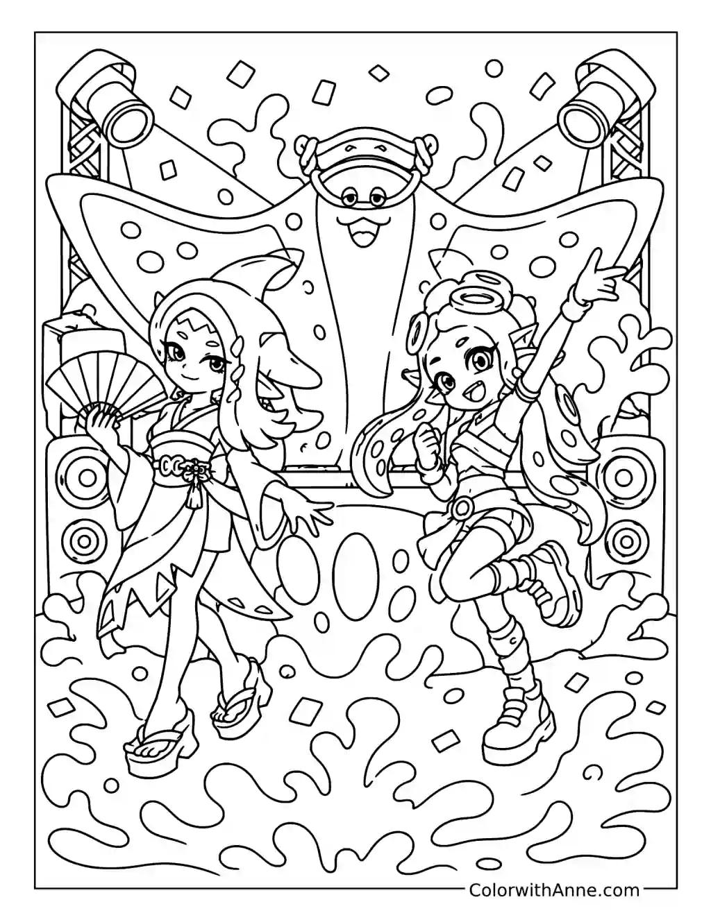 Deep Cut Performing Together coloring page