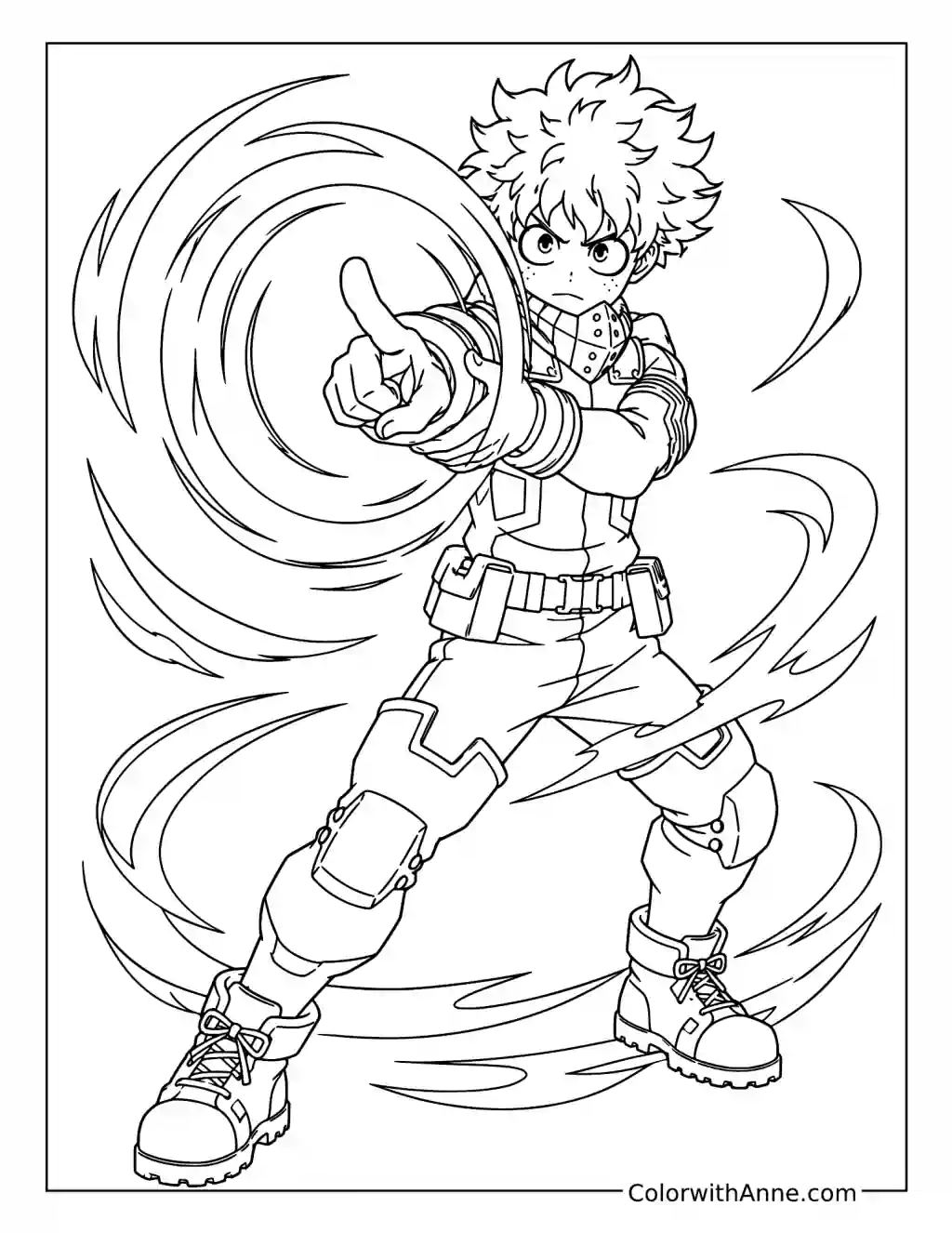 Deku Air Force Attack coloring page