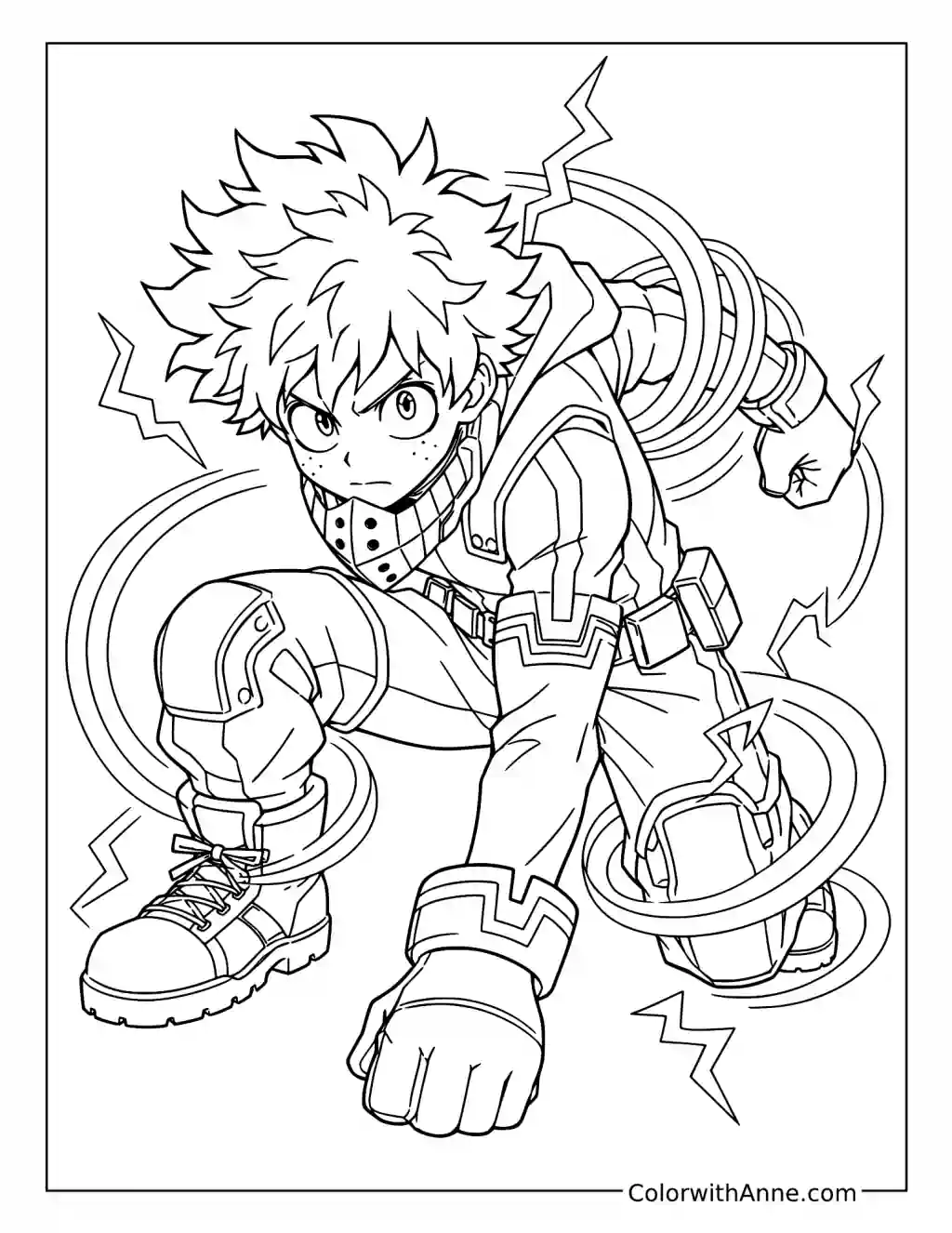 Deku Fa Jin Power-Up coloring page