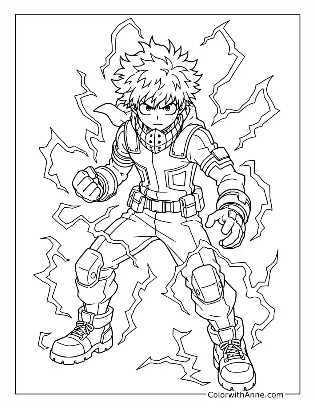 Deku Full Cowling Power coloring page