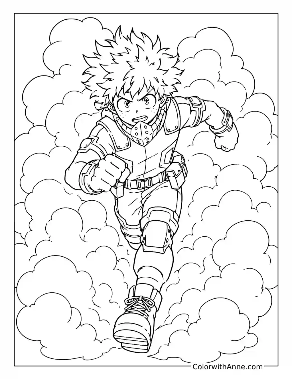 Deku Smokescreen Escape coloring page