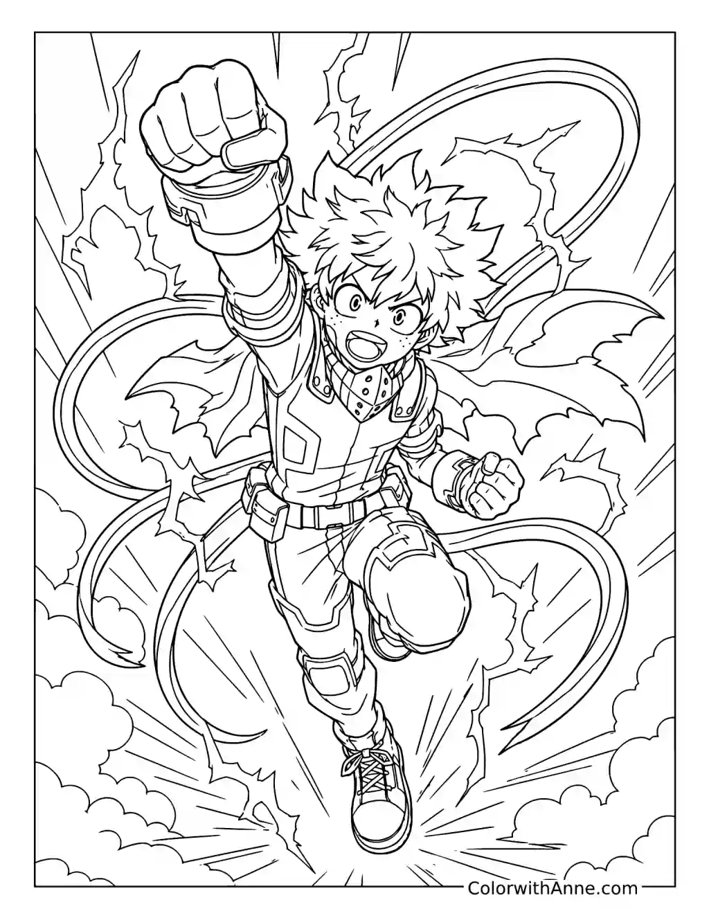 Deku Ultimate Hero Moment coloring page
