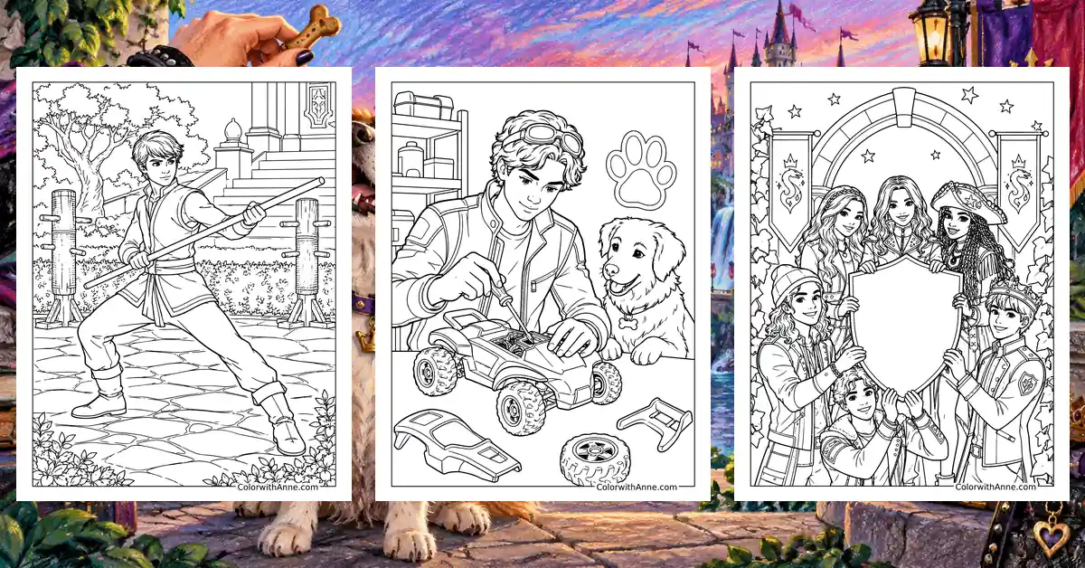 Descendants Coloring Pages banner