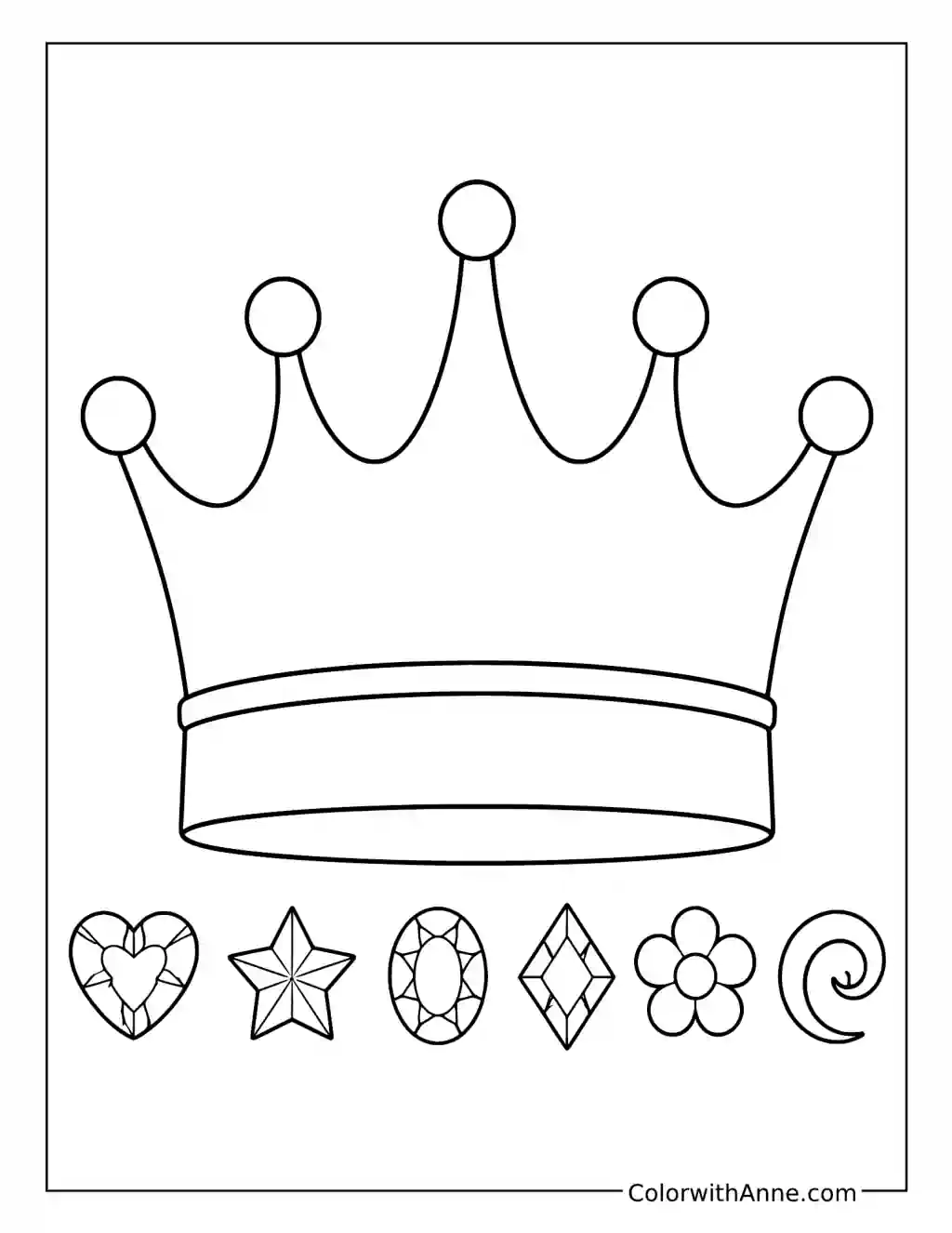 Design Your Own Crown coloring page