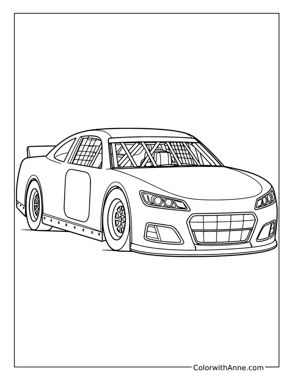 Design Your Own NASCAR Race Car coloring page