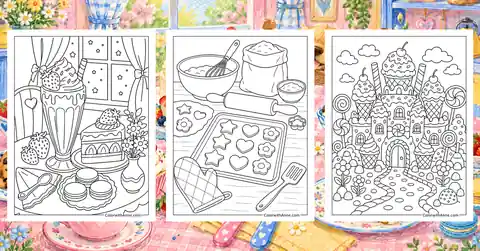 Dessert Coloring Pages banner