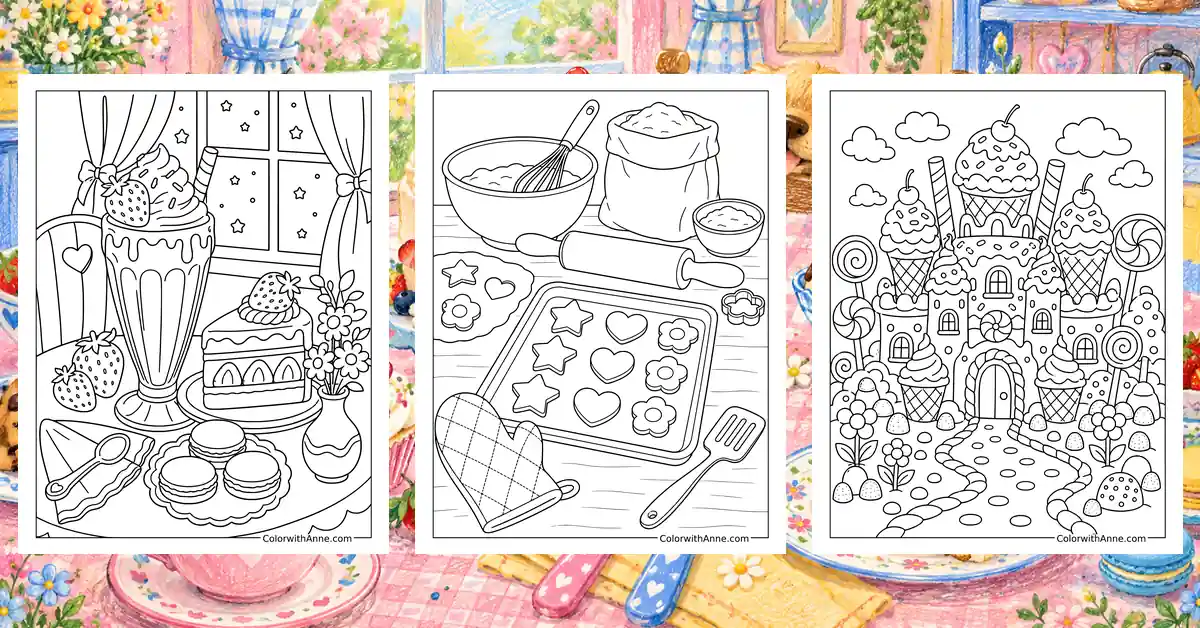 Dessert Coloring Pages banner