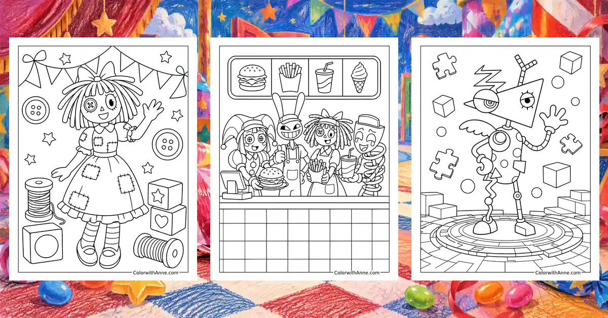 Digital Circus Coloring Pages banner
