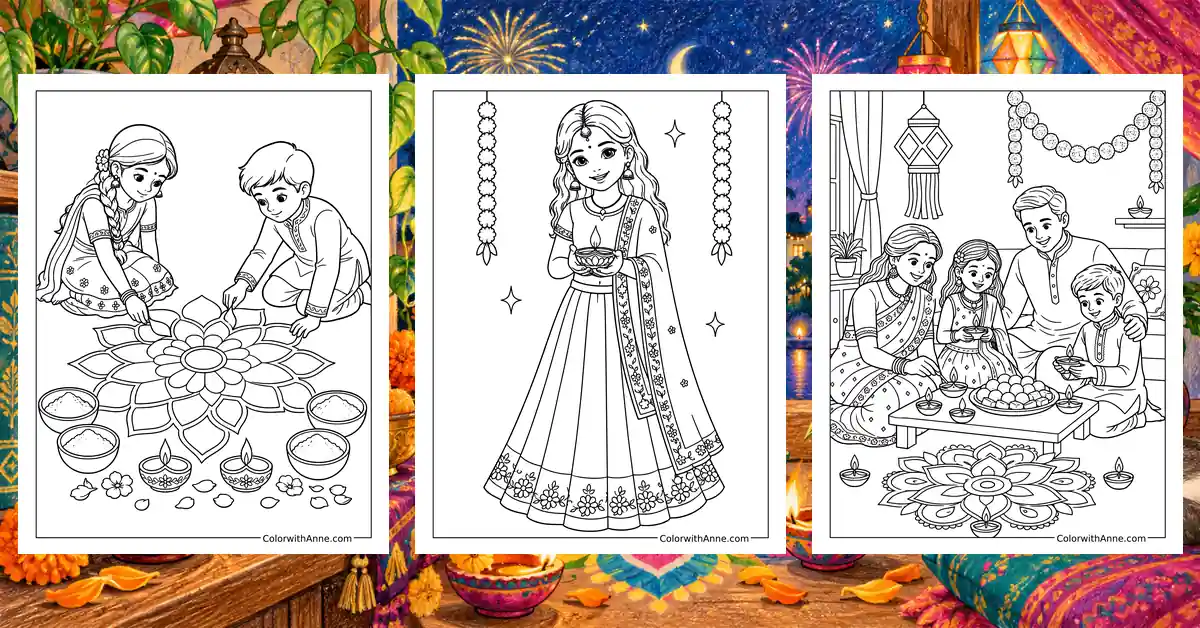 Diwali Coloring Pages banner
