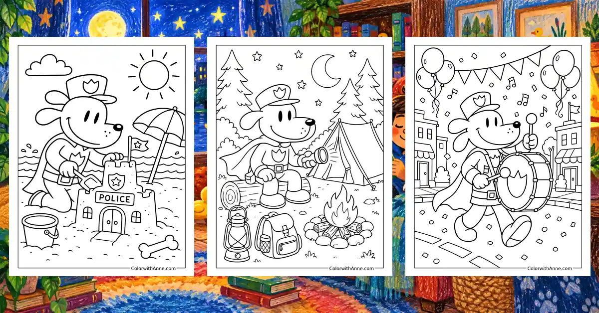 Dog Man Coloring Pages banner