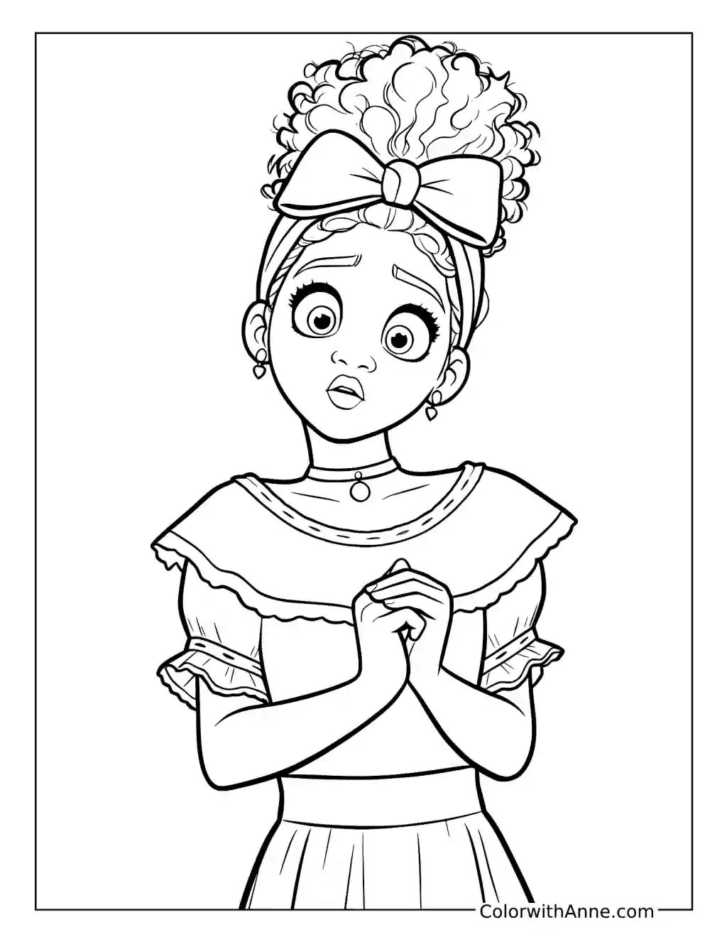 Dolores Madrigal Looking Surprised coloring page