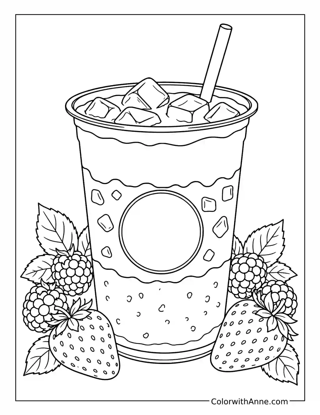 Double Berry Matcha coloring page