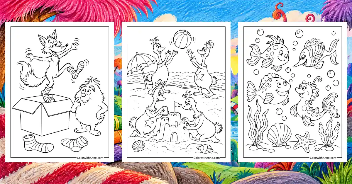 Dr. Seuss Coloring Pages banner