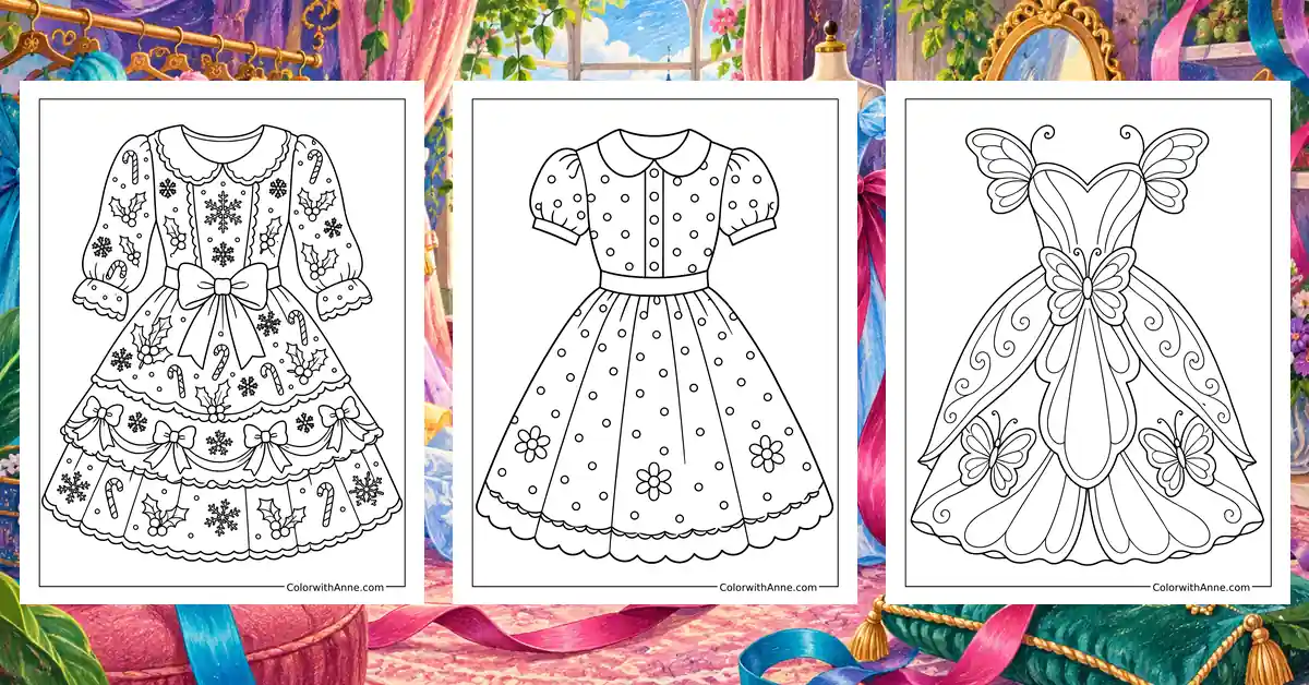 Dress Coloring Pages banner